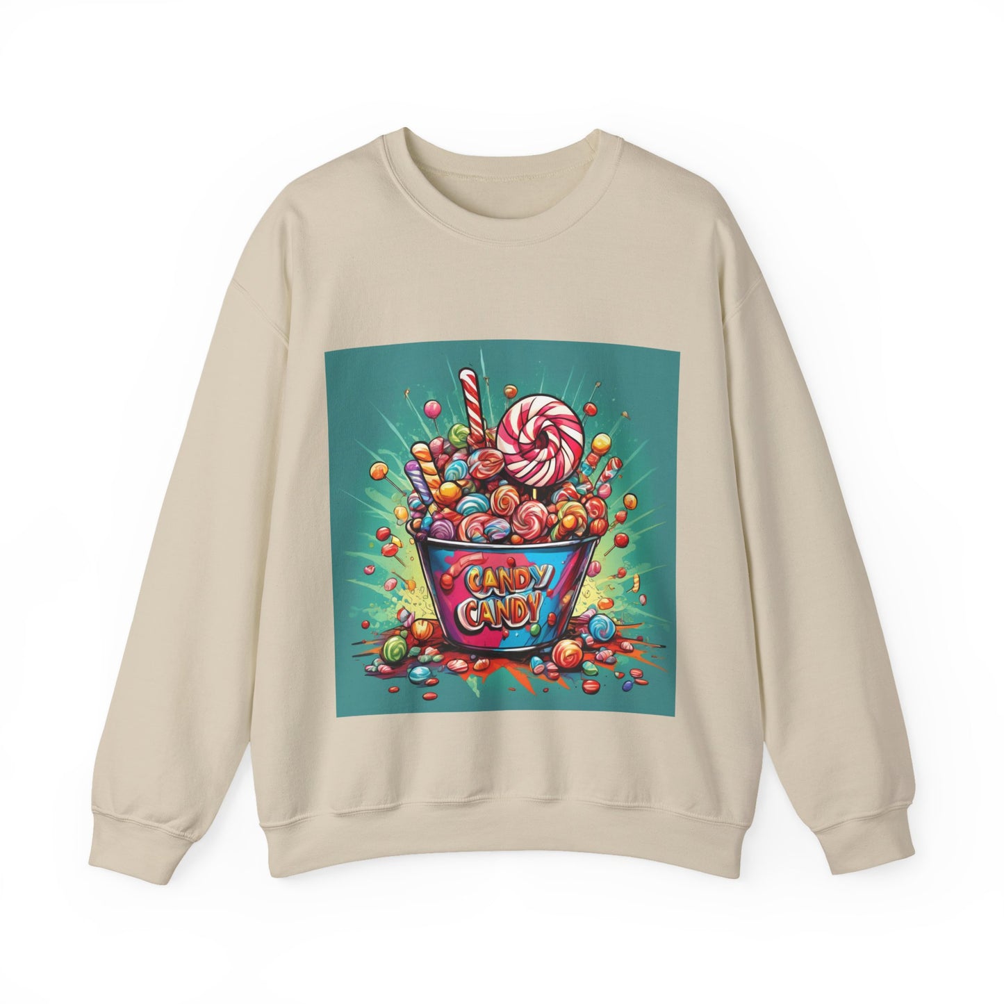 Holiday Candy Bucket Sweets Gift Art Sweatshirt