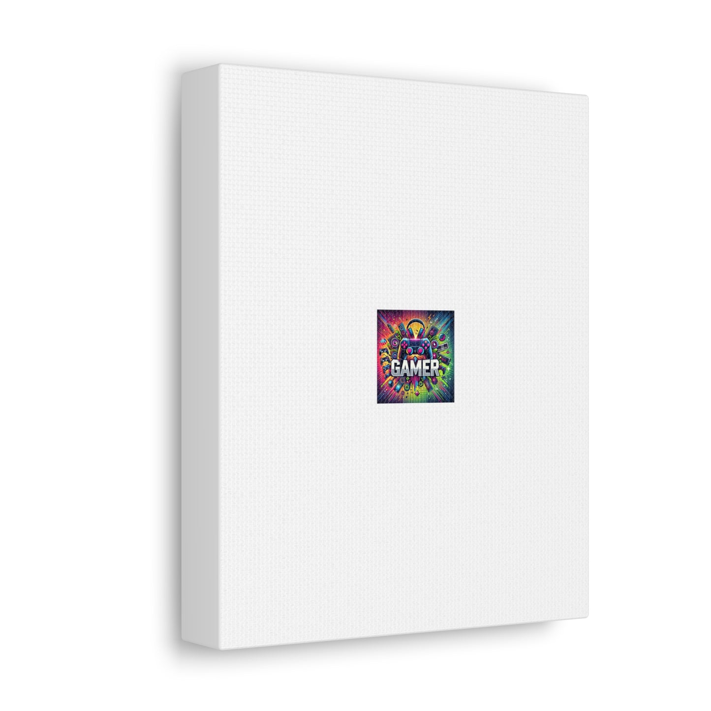 Neon Gamer Energy Retro Arcade Gaming Canvas Wall Art