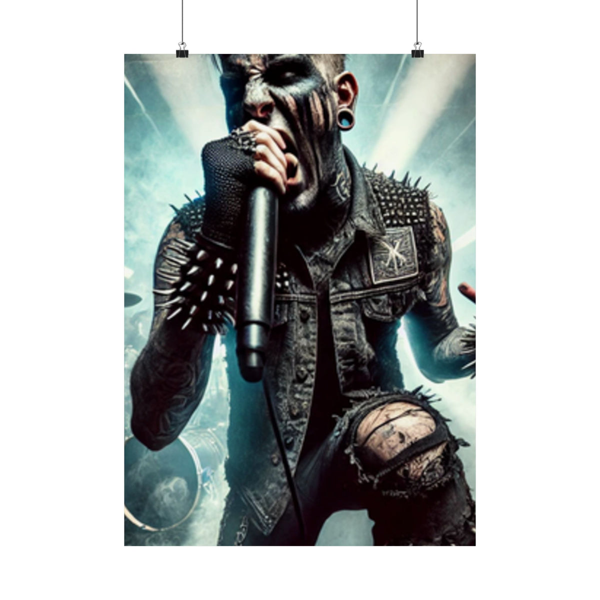 Punk Rock Vocalist Stage Energy Music Room Poster