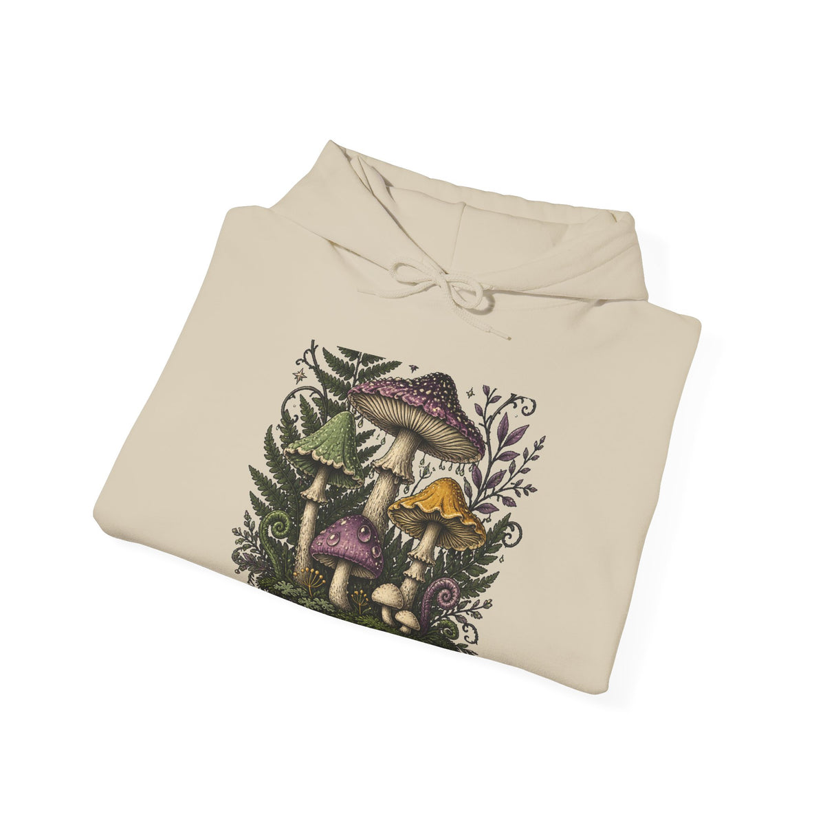 Midnight Mushroom Field Notes Botanical Mushroom Hoodie