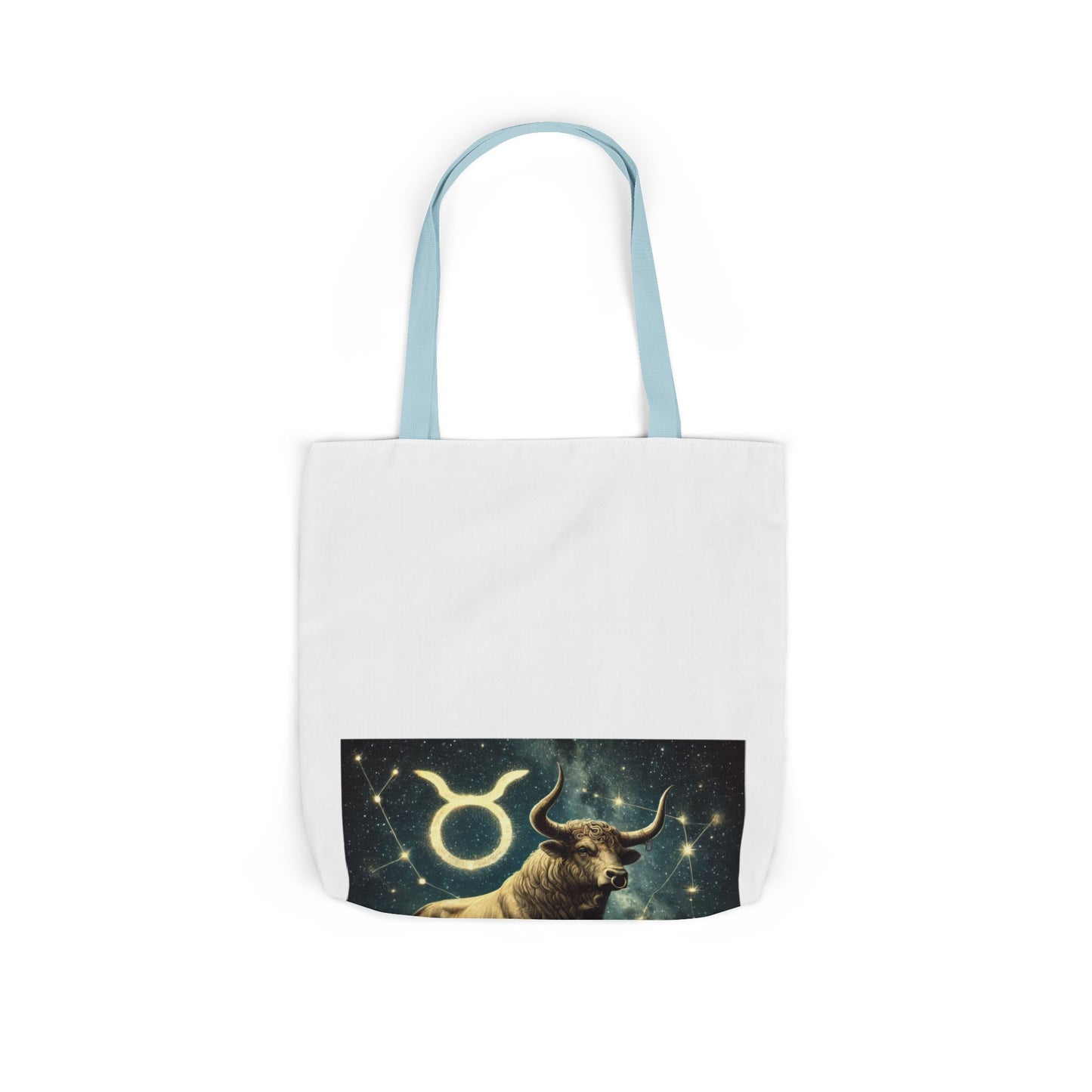 Taurus Bull Constellation Celestial Canvas Tote Bag
