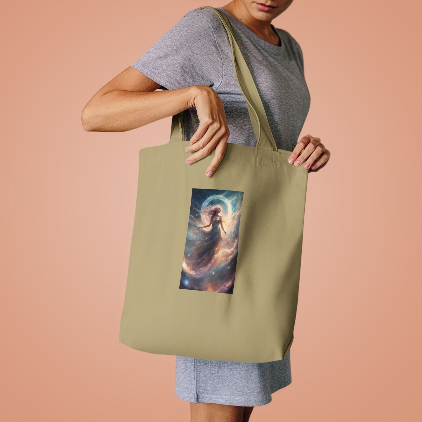 Moonlit Celestial Dancer Fantasy Portrait Tote Bag