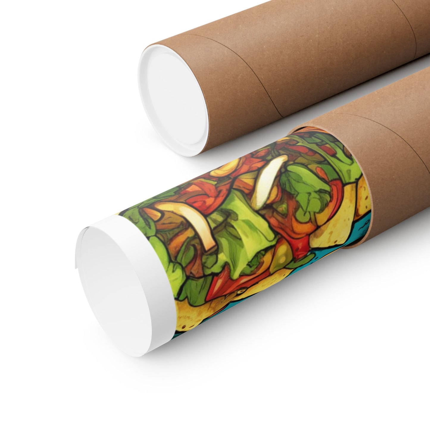 Taco Party Pattern Foodie Gift Art Poster