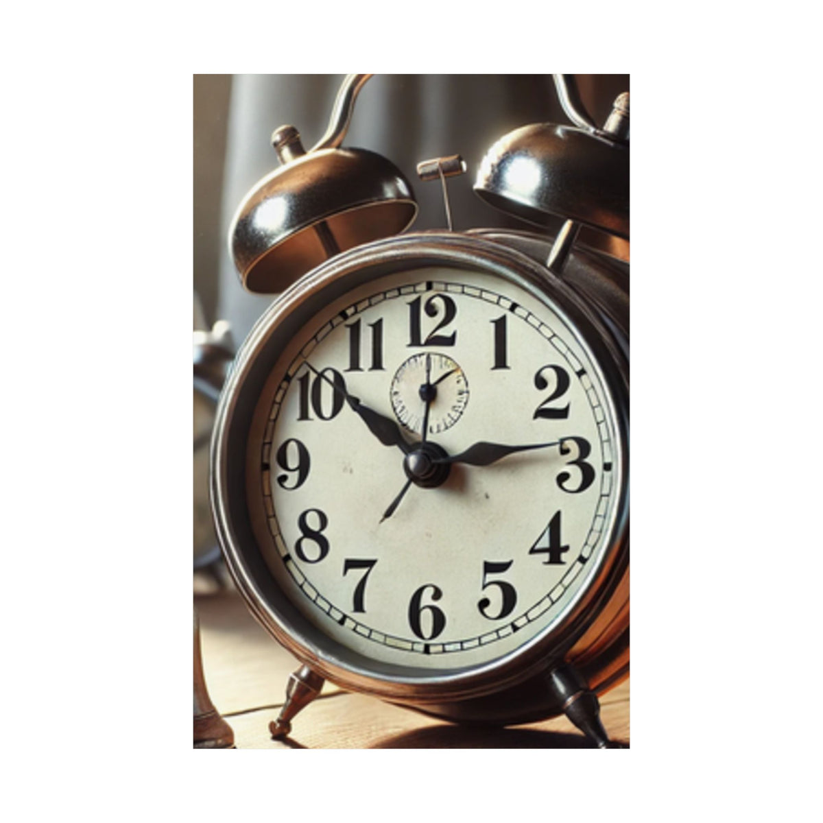 Vintage Alarm Clock Morning Routine Classic Clock Poster