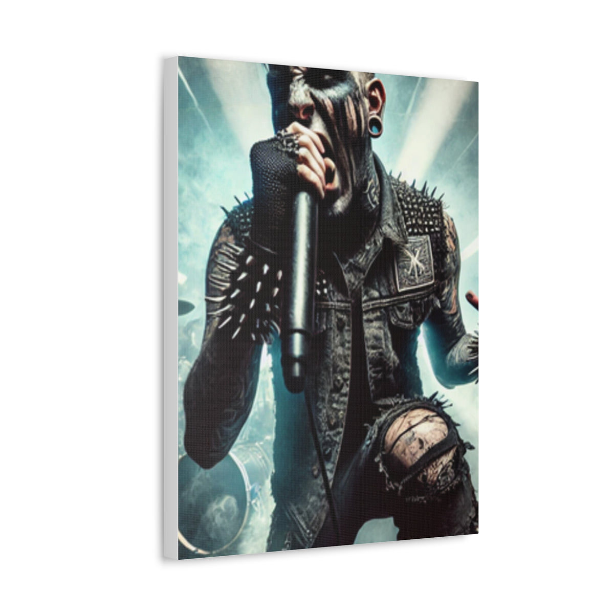 Punk Rock Vocalist Stage Energy Music Room Canvas Art