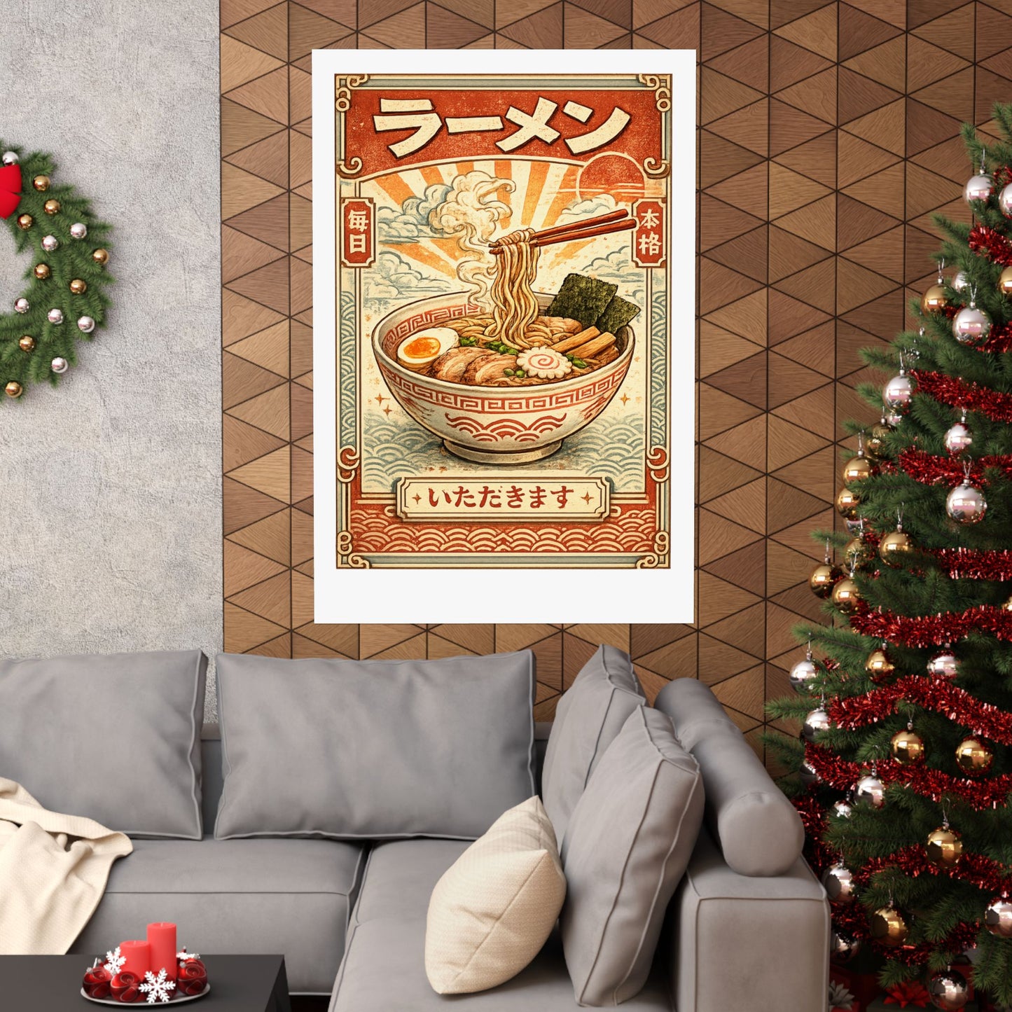 Vintage Ramen Bowl Japanese Food Art Poster