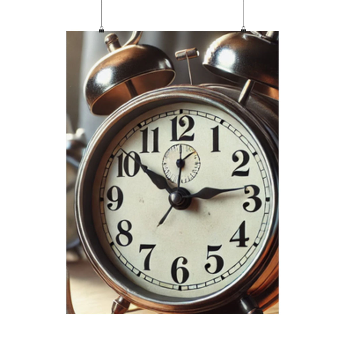 Vintage Alarm Clock Morning Routine Classic Clock Poster