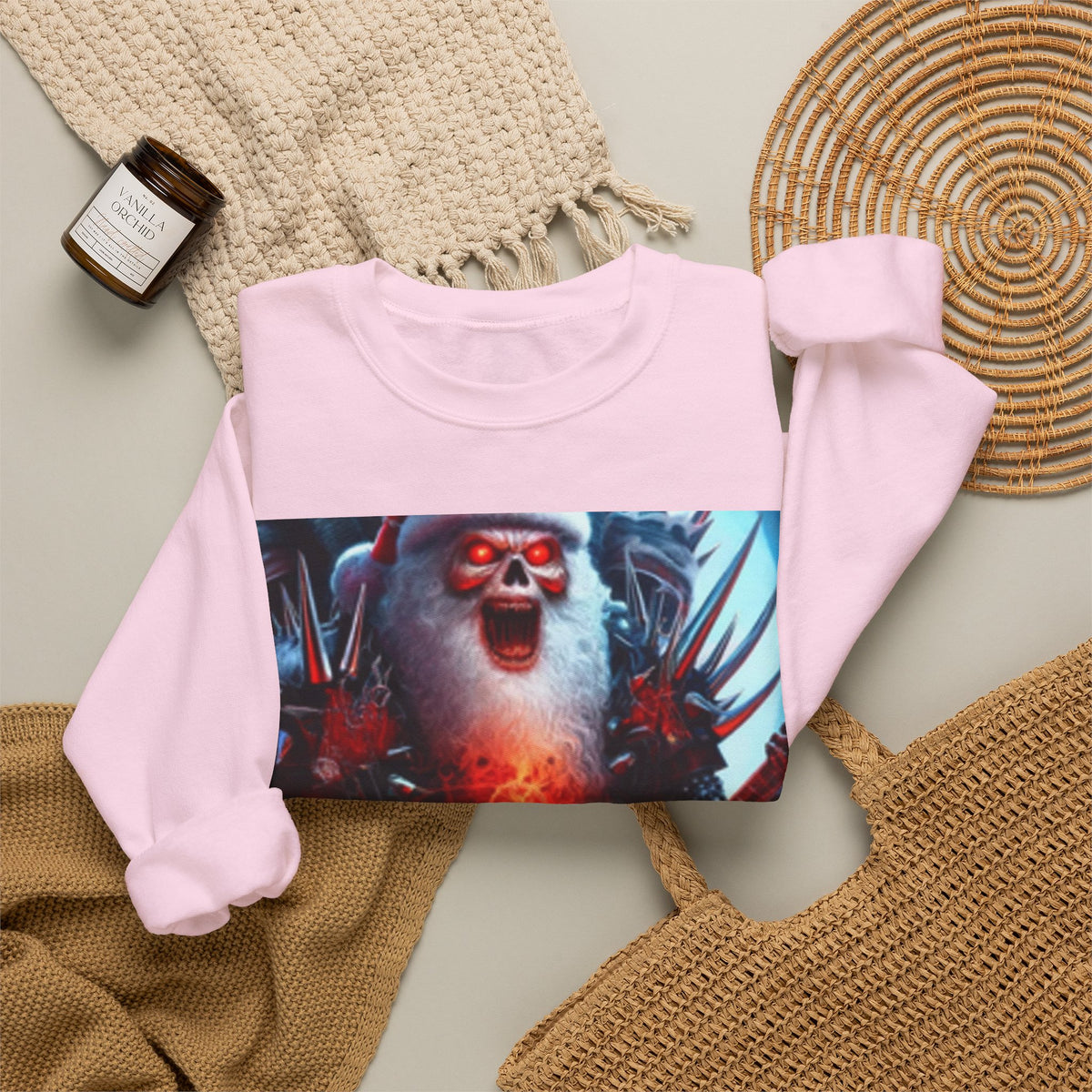 Heavy Metal Santa Holiday Concert Dark Sweatshirt