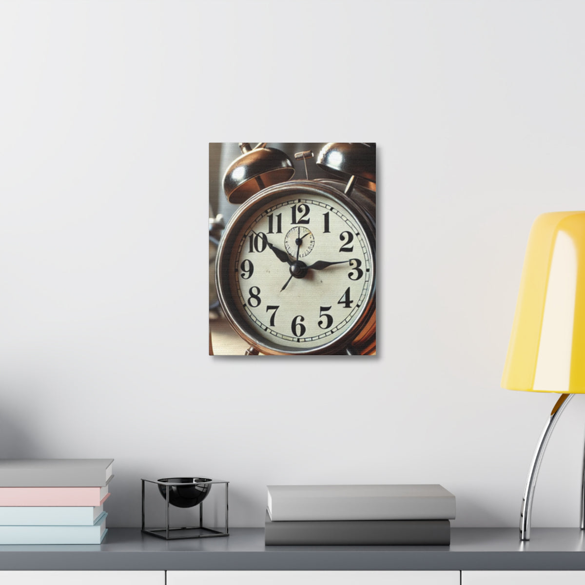 Vintage Alarm Clock Morning Routine Classic Clock Canvas Art