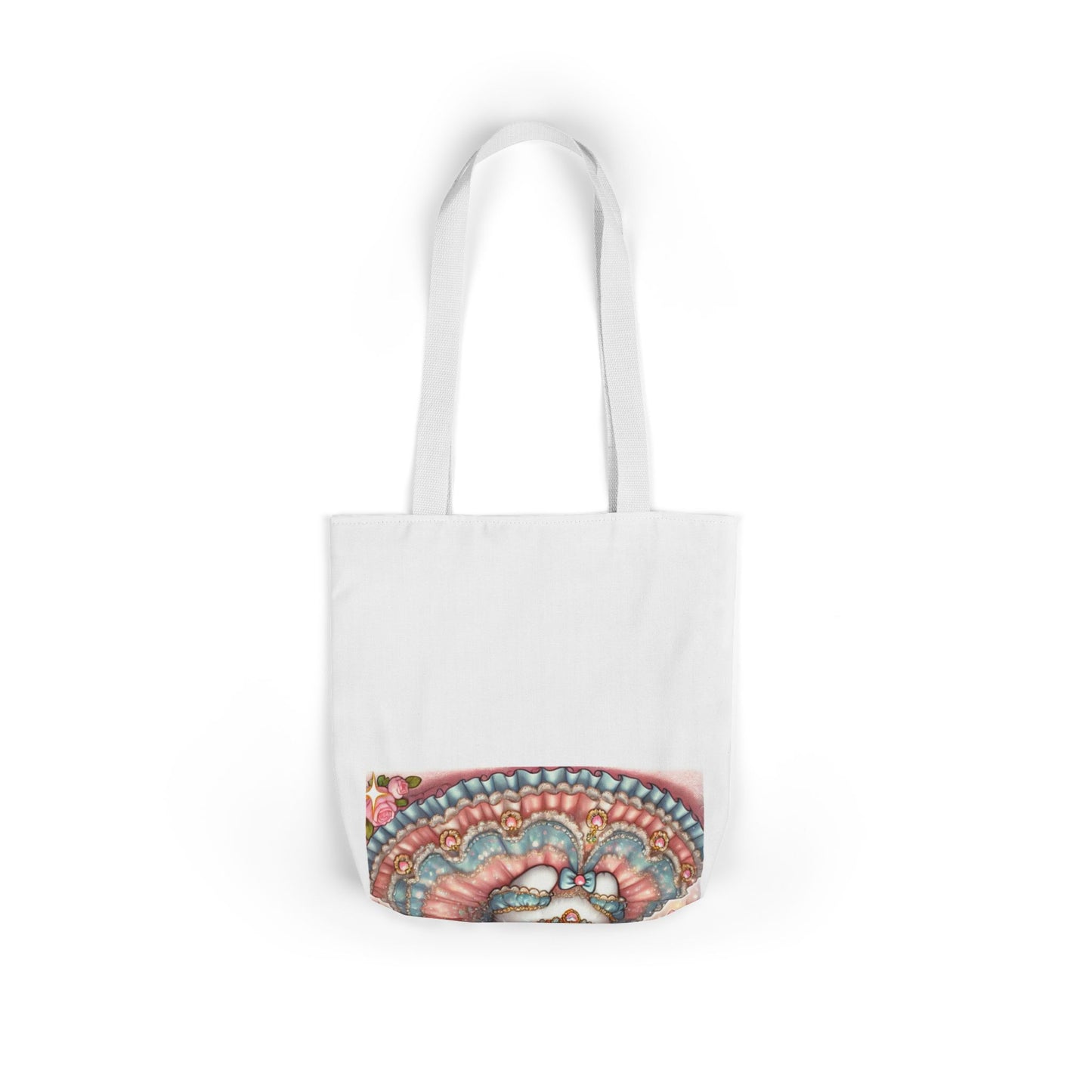 Pastel Princess Calico Cat Fantasy Canvas Tote Bag