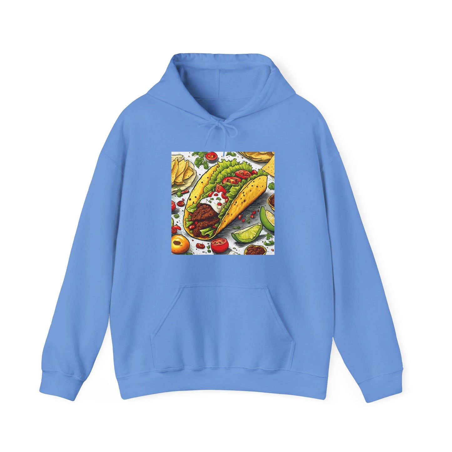 Bold Taco Illustration Foodie Gift Art Hoodie