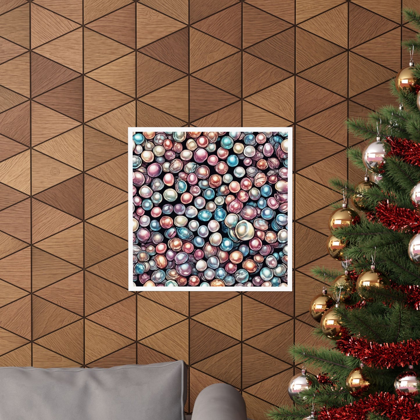 Pearl Bubble Pattern Abstract Gift Art Poster