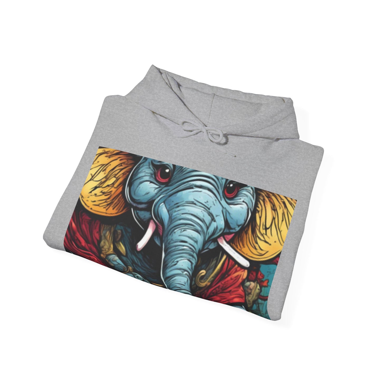 Colorful Elephant Garden Parade Wildlife Animal Art Hoodie