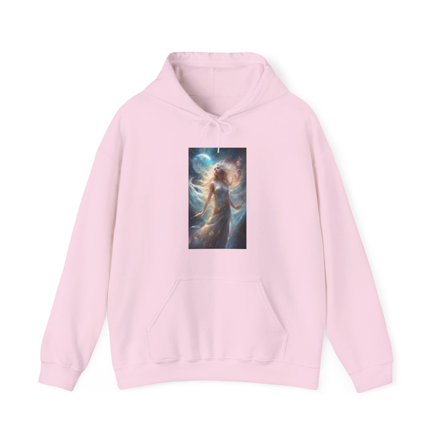 Moonlit Celestial Maiden Fantasy Portrait Hoodie