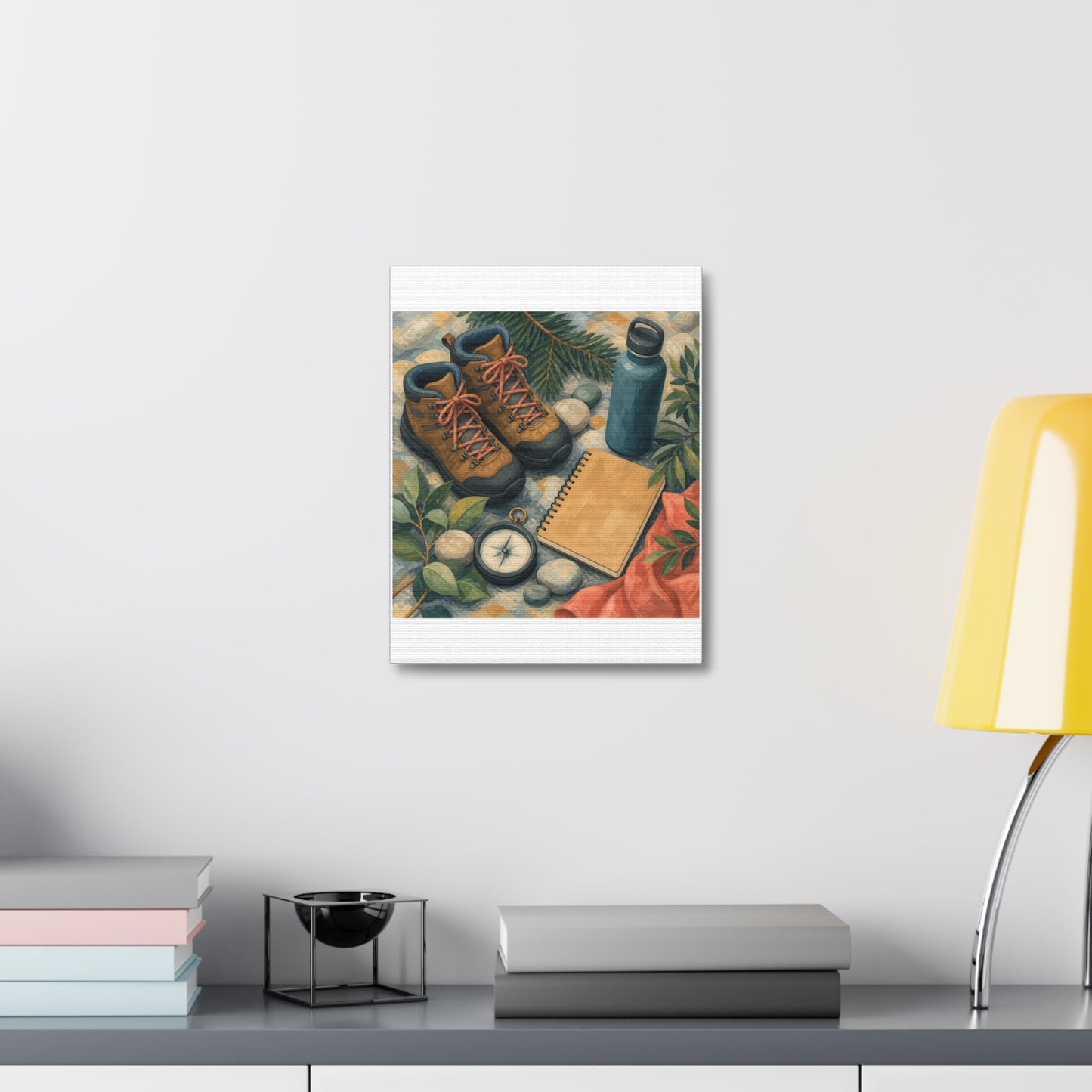 Quiet Hiking Trail Gear Art Canvas Art