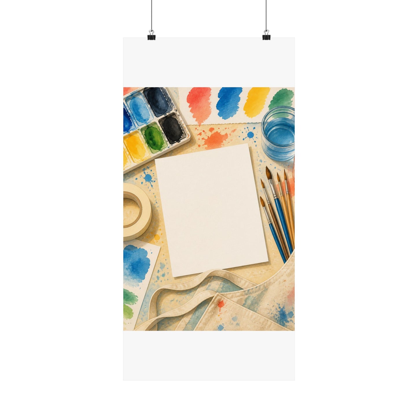 Bright Watercolor Painting Hobby Art Poster