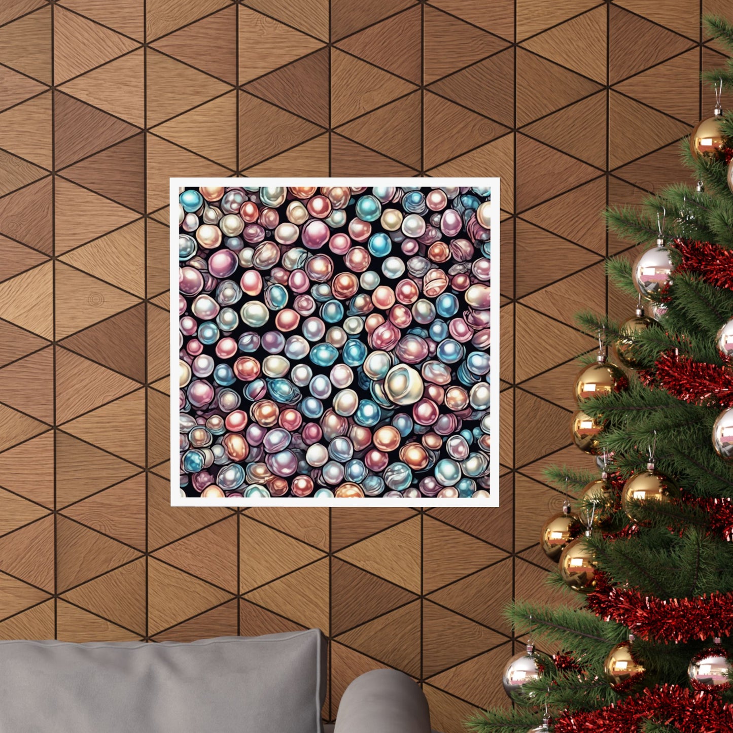 Pearl Bubble Pattern Abstract Gift Art Poster