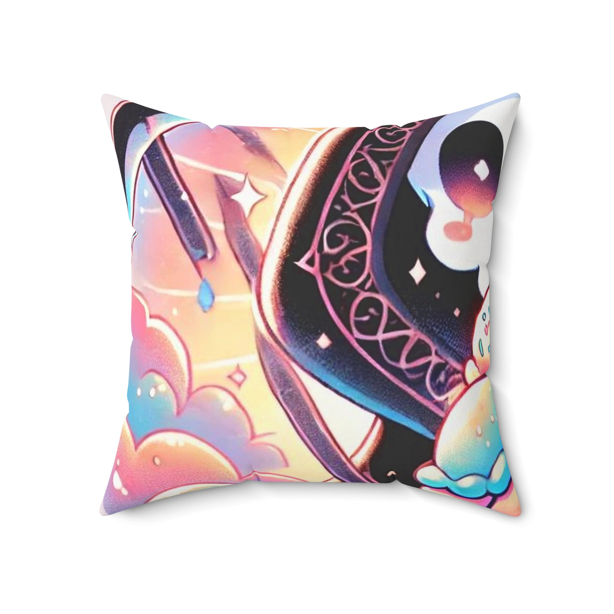 Pastel Grim Reaper Ice Cream Gothic Decorative Pillow