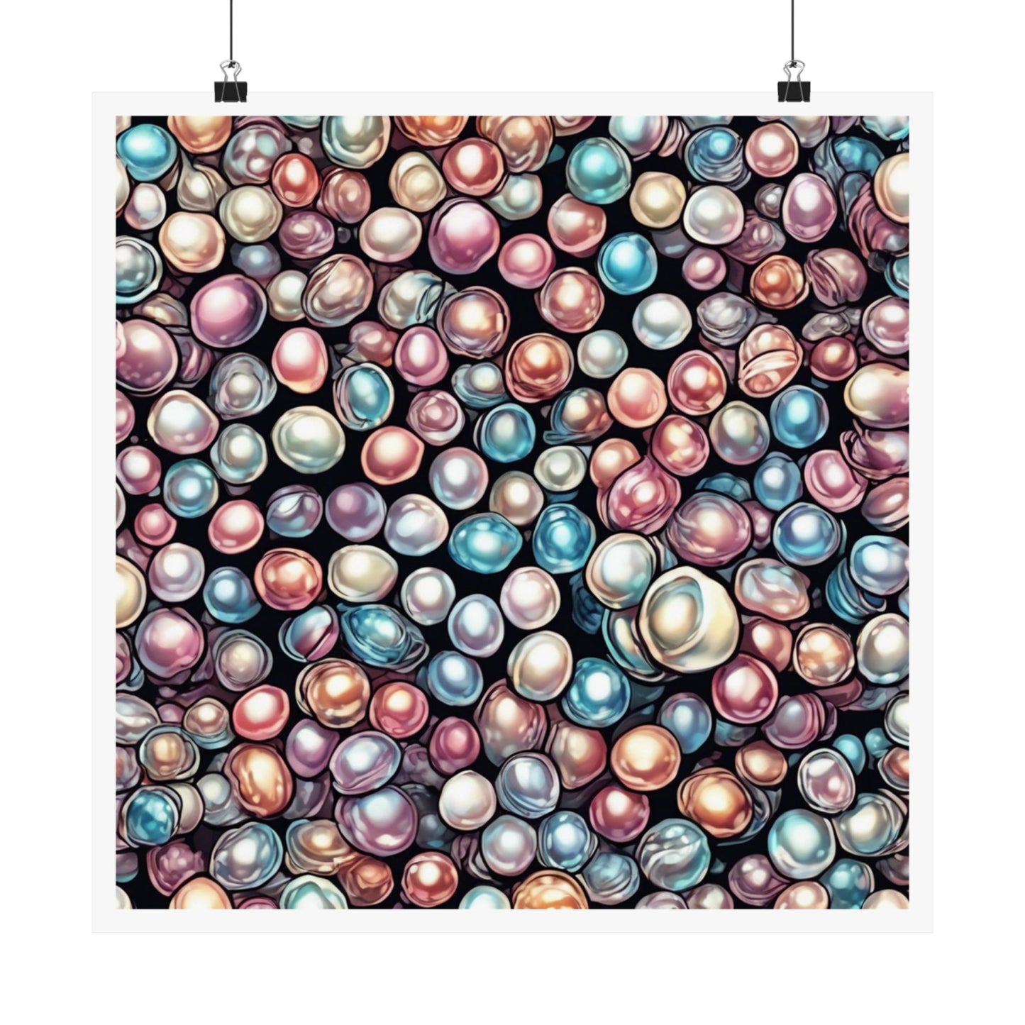 Pearl Bubble Pattern Abstract Gift Art Poster