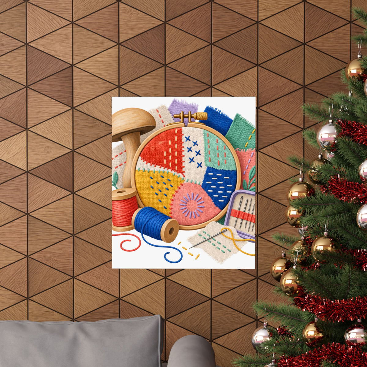 Colorful Visible Mending Workshop Poster