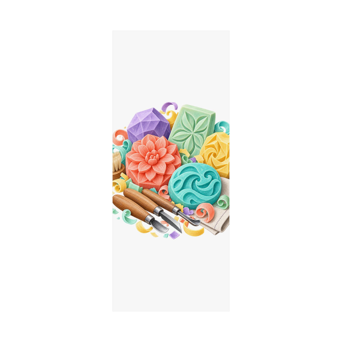 Colorful Soap Carving Workshop Poster