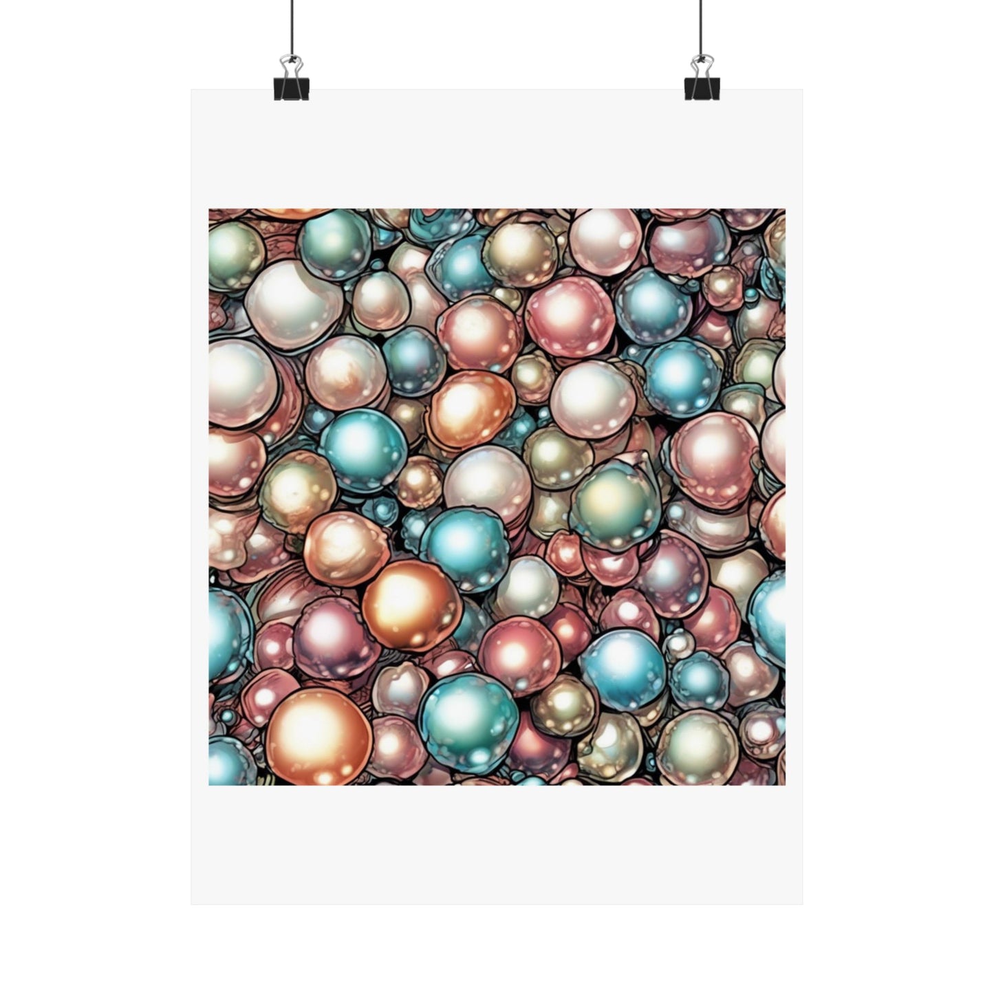 Rainbow Pearl Marble Abstract Gift Art Poster