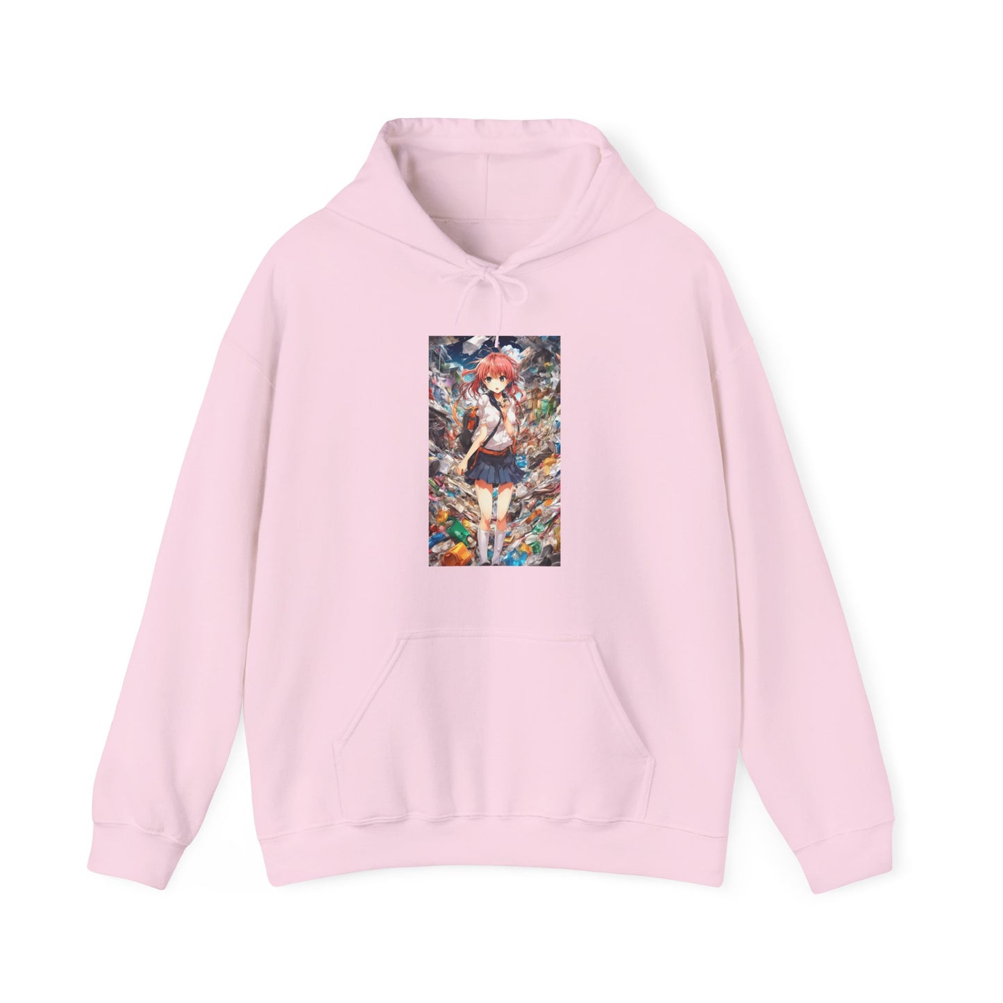 Recycling Day Anime Schoolgirl Eco Street Art Hoodie