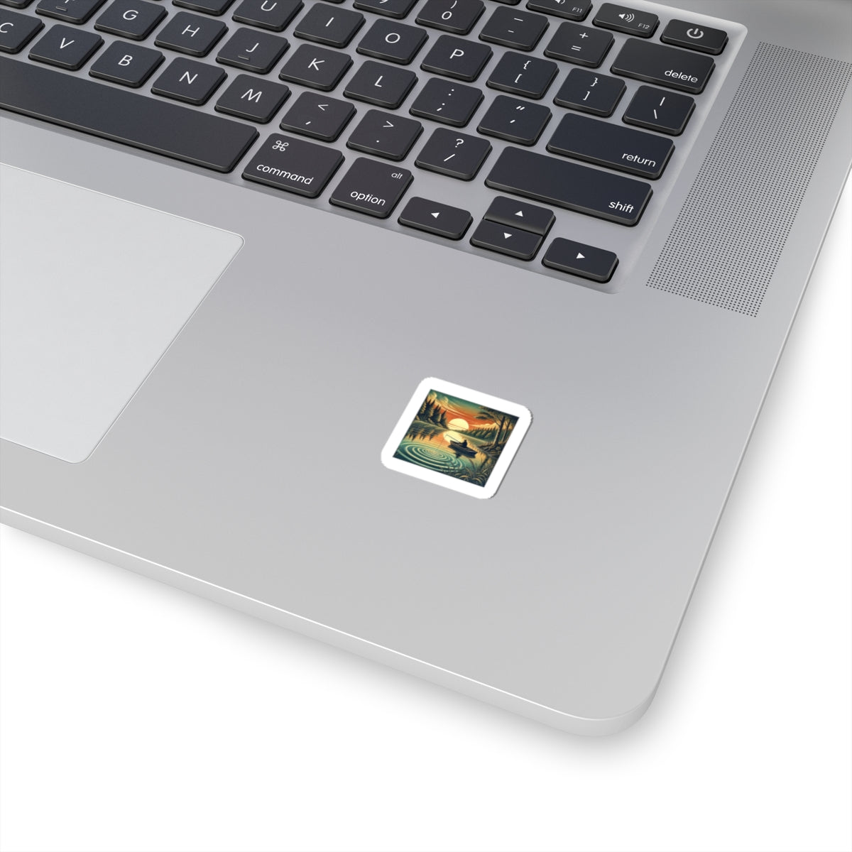 Sunset Lake Fishing Retreat Angler Sticker for Outdoor Gear Gift