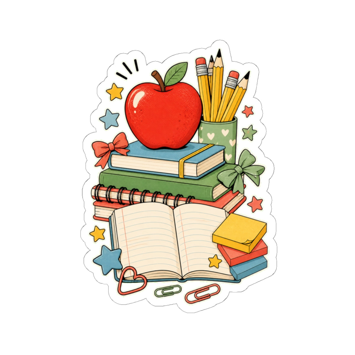 Apple Pencil Desk Stack Back To School Sticker
