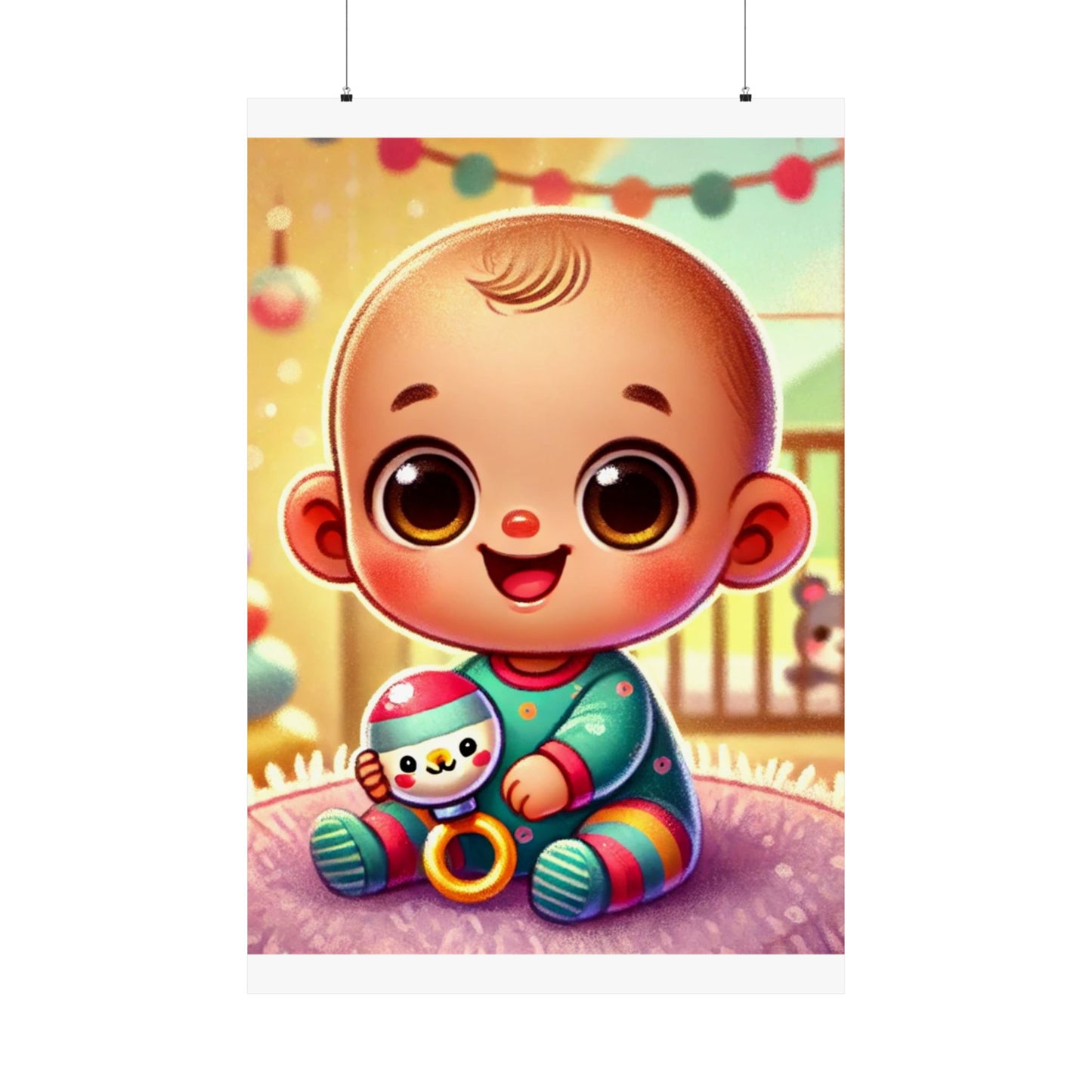 Cheerful Baby Nursery Playroom Art Poster