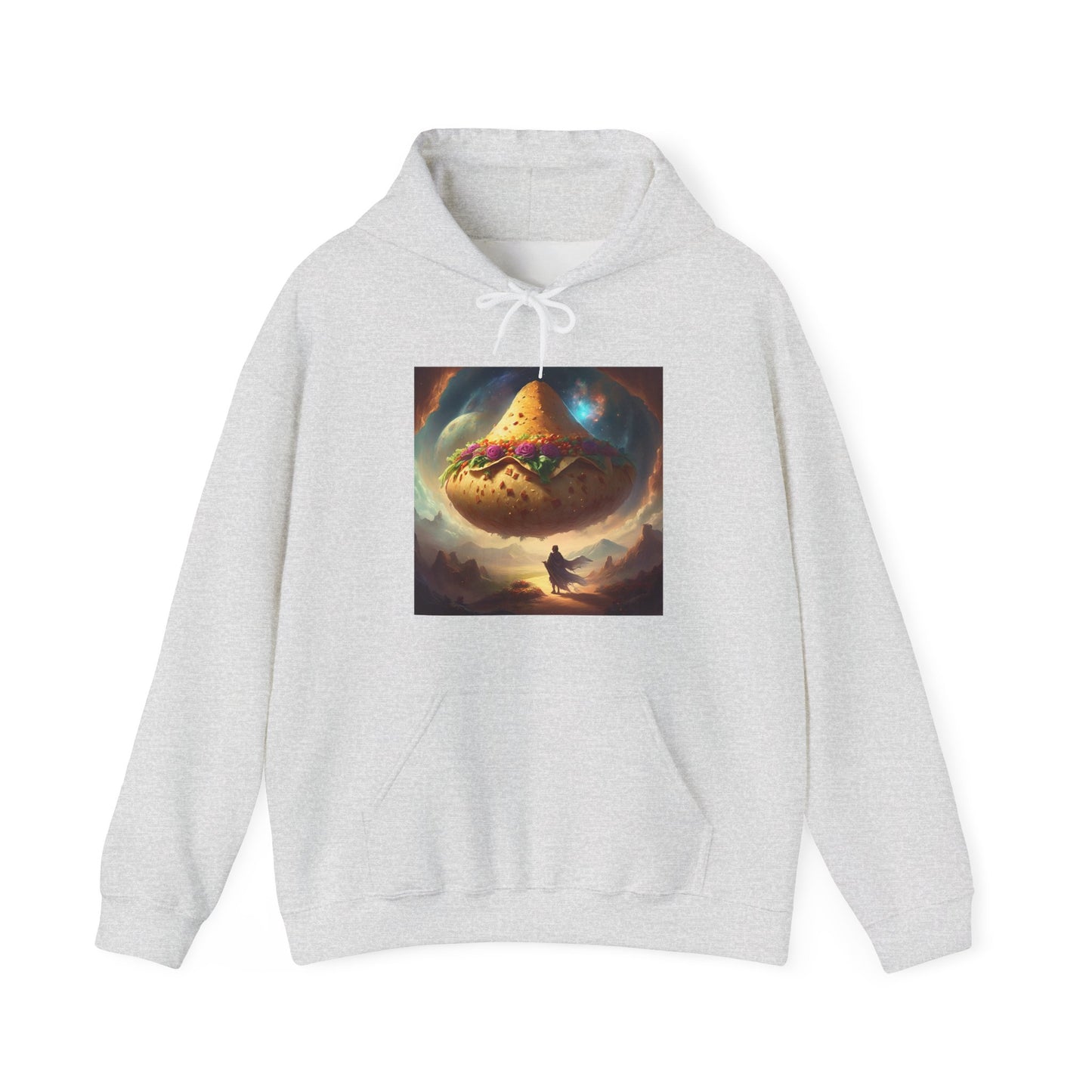 Cosmic Taco Planetoid Surreal Food Fantasy Art Hoodie
