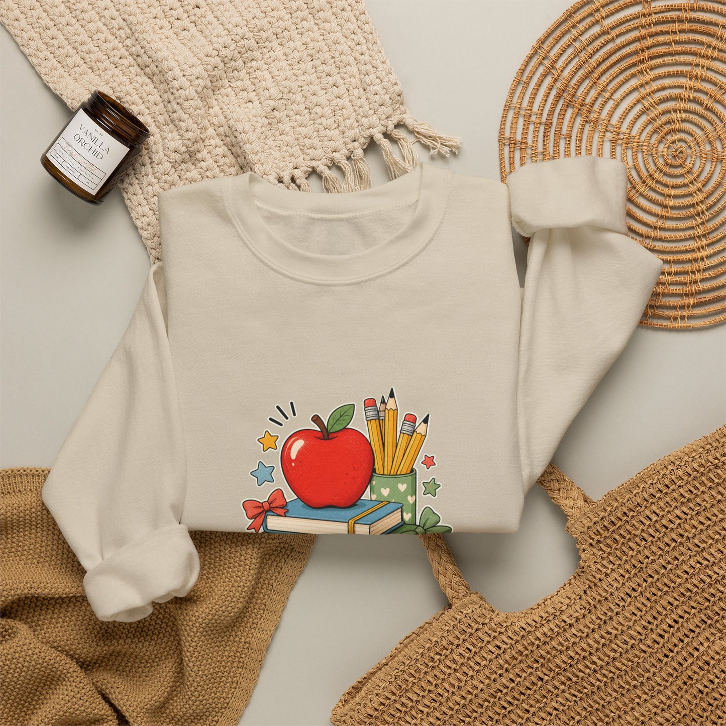 Apple Pencil Desk Stack Back To School Sweatshirt