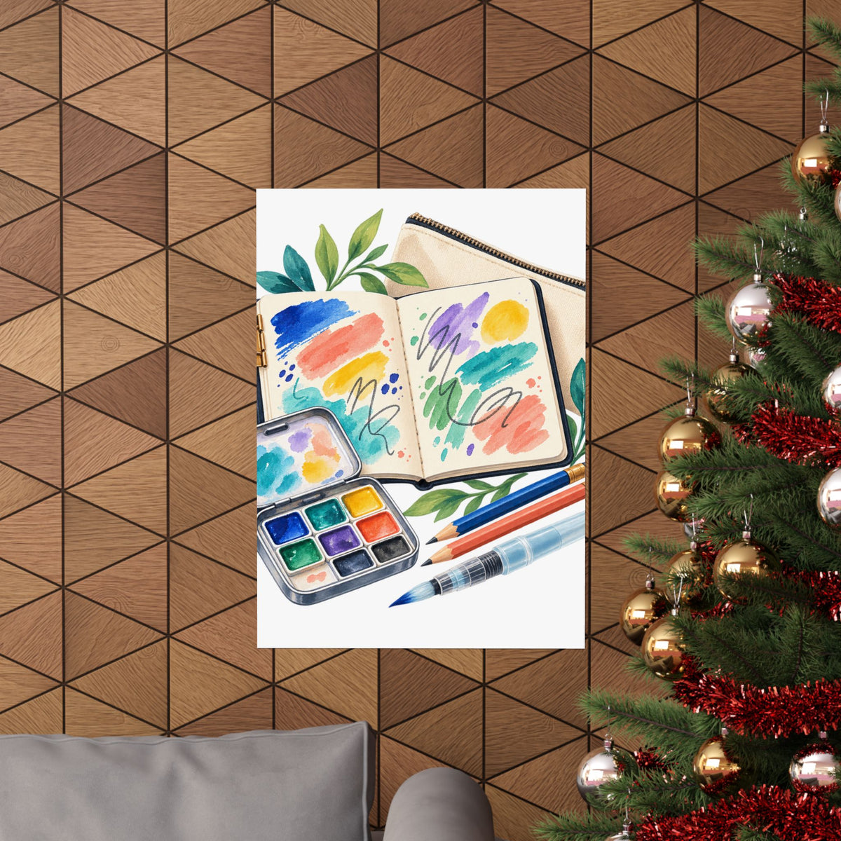 Colorful Urban Sketching Travel Kit Poster