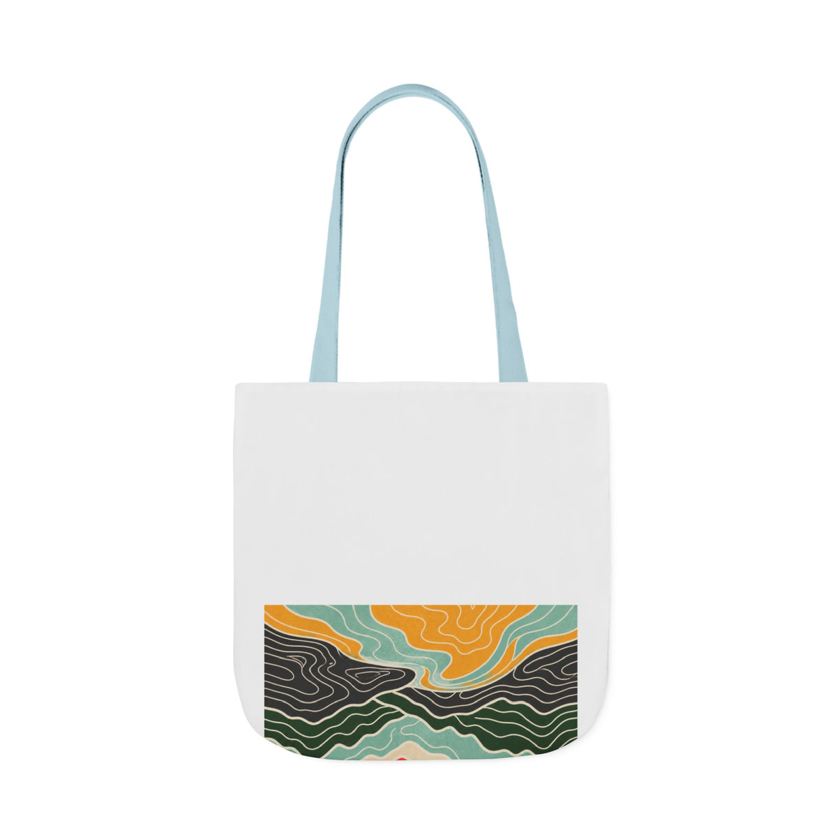 Topographic Sunrise Modern Outdoor Adventure Tote Bag