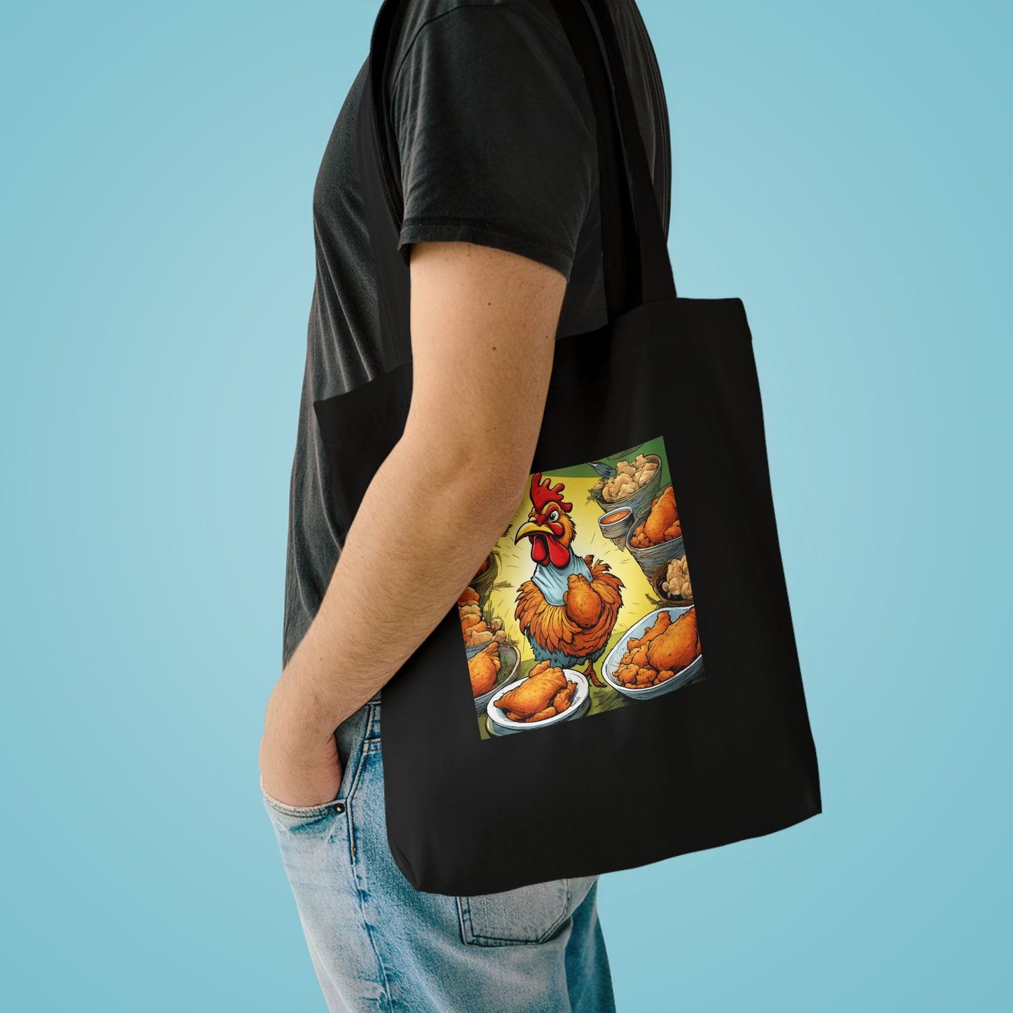 Funny Chicken Fried Food Comfort Food Art Tote Bag