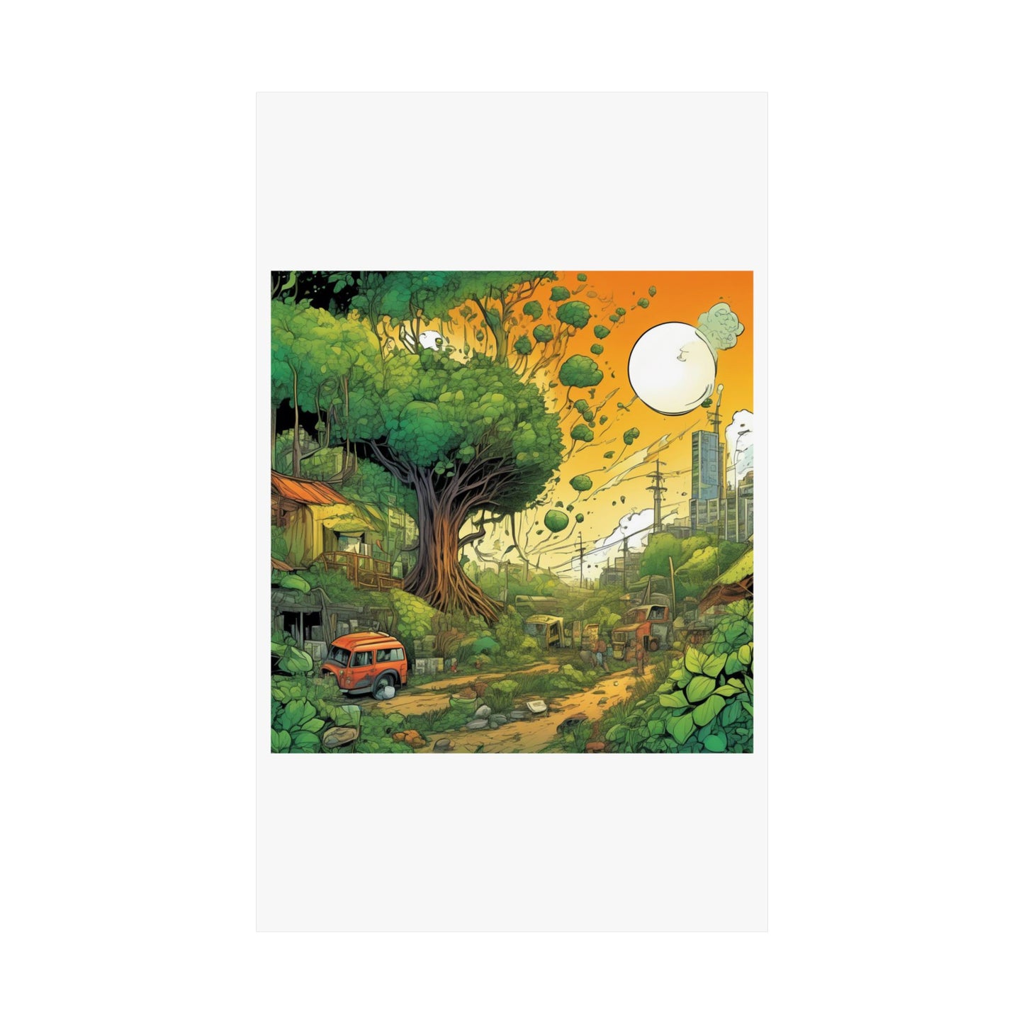 Cottage Road Landscape Nature Gift Art Poster