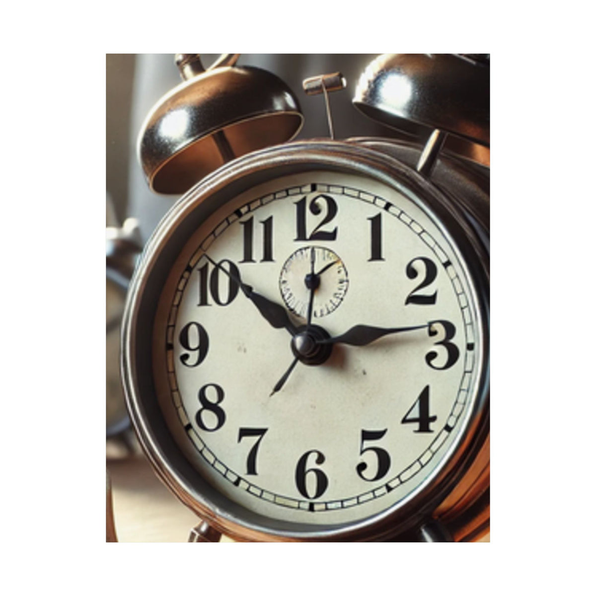 Vintage Alarm Clock Morning Routine Classic Clock Poster