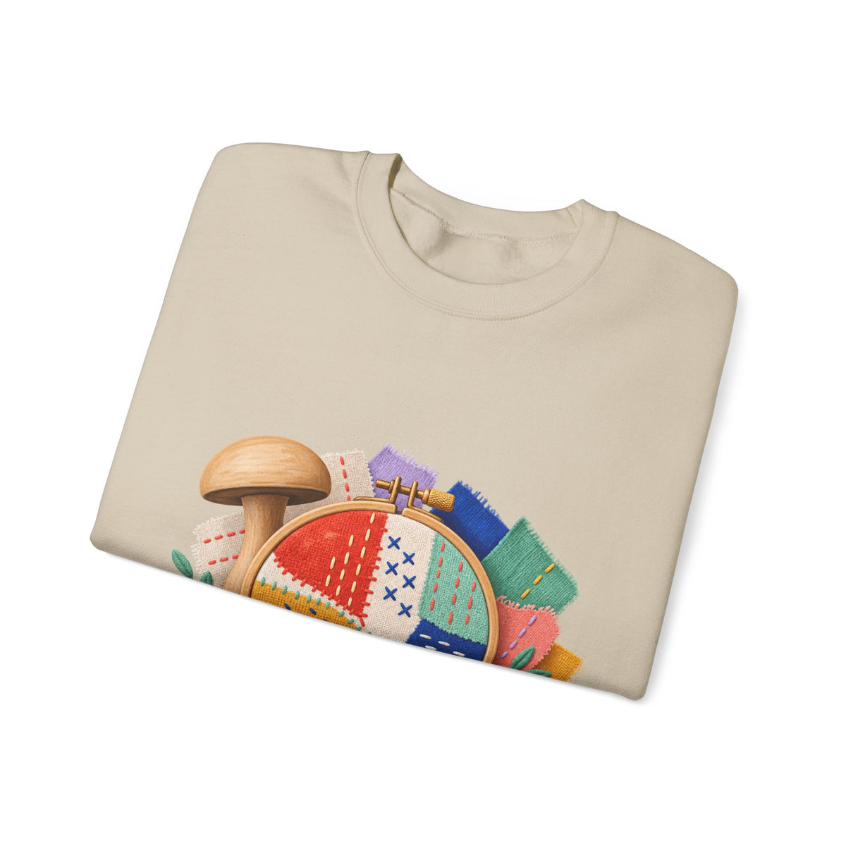 Colorful Visible Mending Workshop Sweatshirt