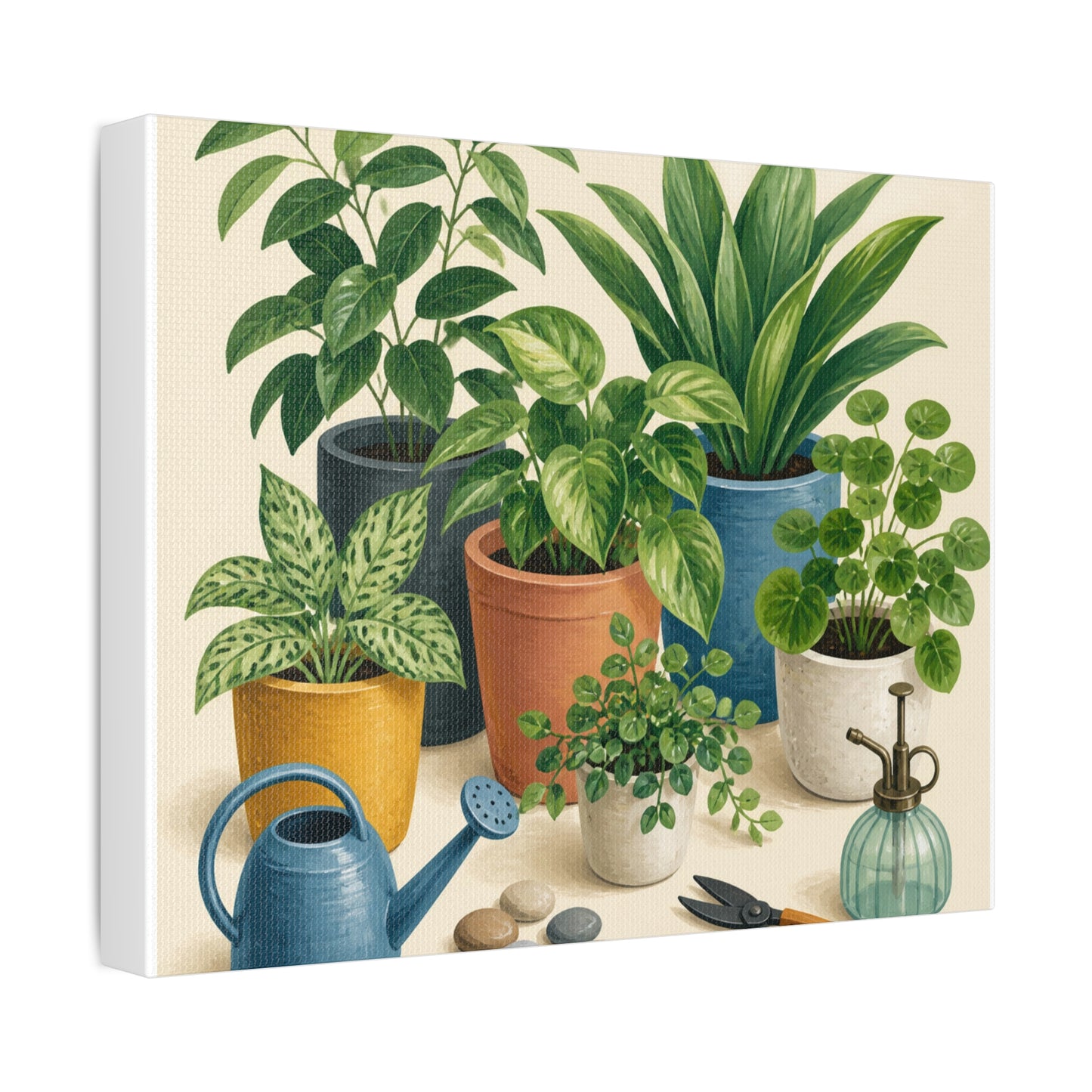 Calm Indoor Houseplant Collection Art Canvas Art