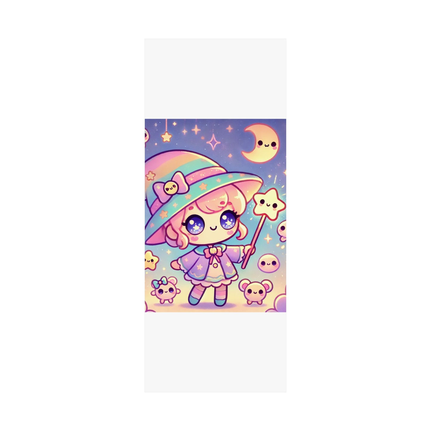 Kawaii Moon Wand Pastel Fantasy Wall Art Poster