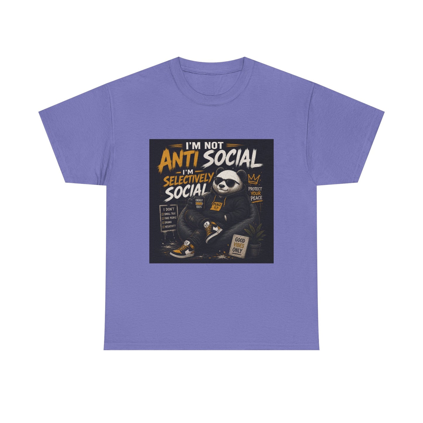 I’m Not Anti Social I’m Selectively Social sloth design Tee | funny introvert shirt