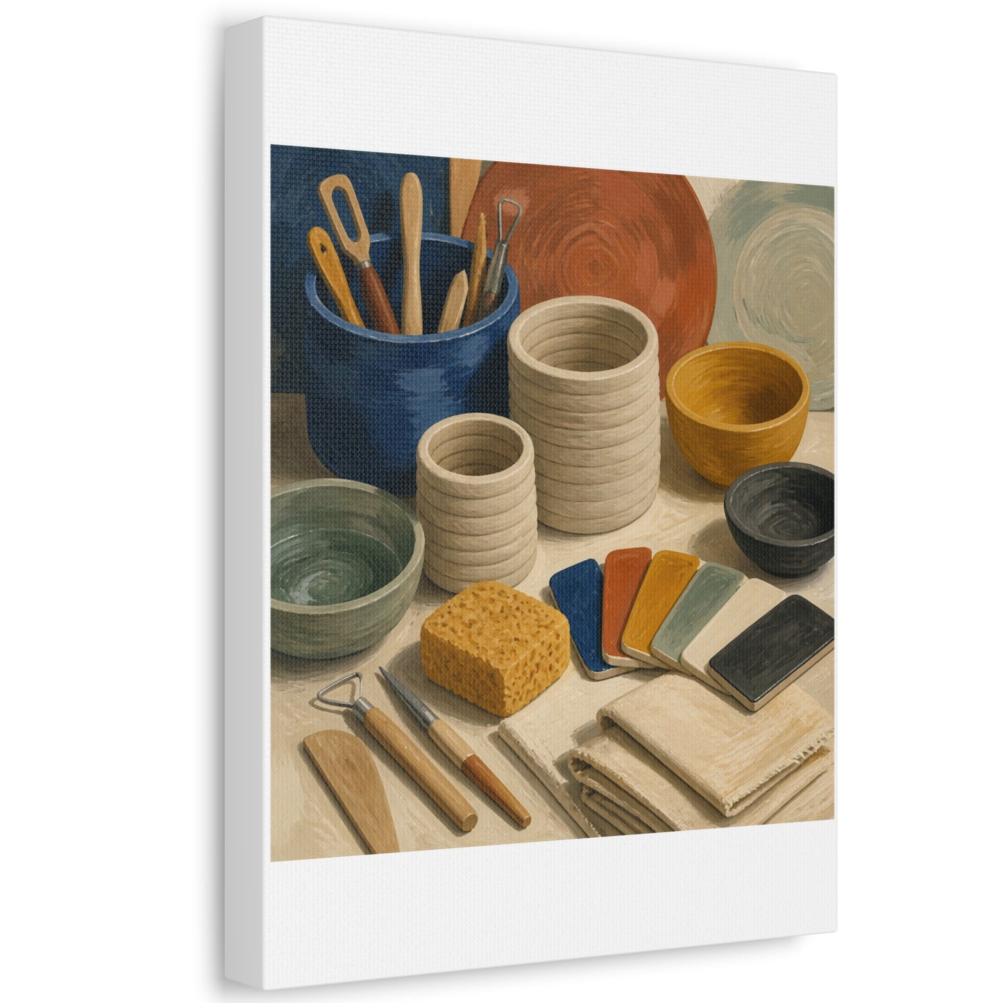 Handbuilt Ceramics Studio Art Canvas Art