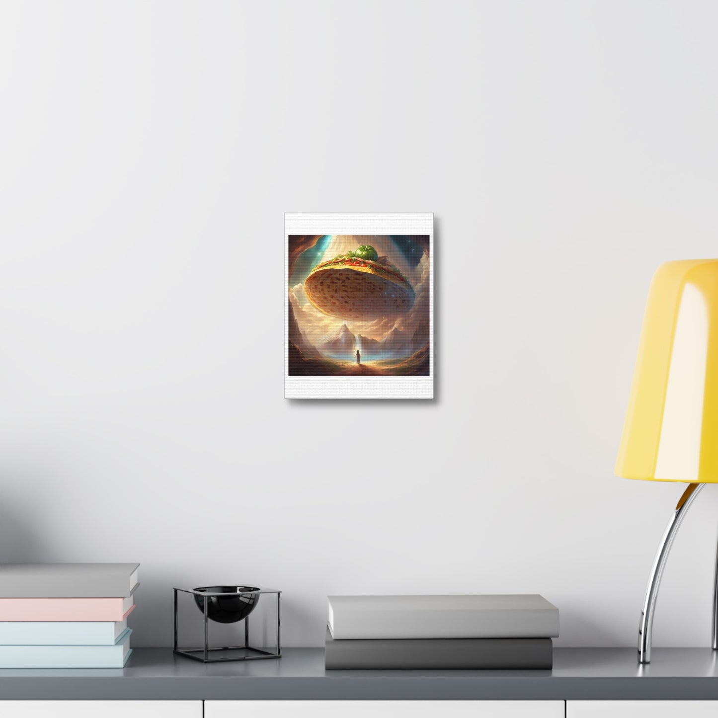 Cosmic Taco UFO Surreal Food Fantasy Art Canvas