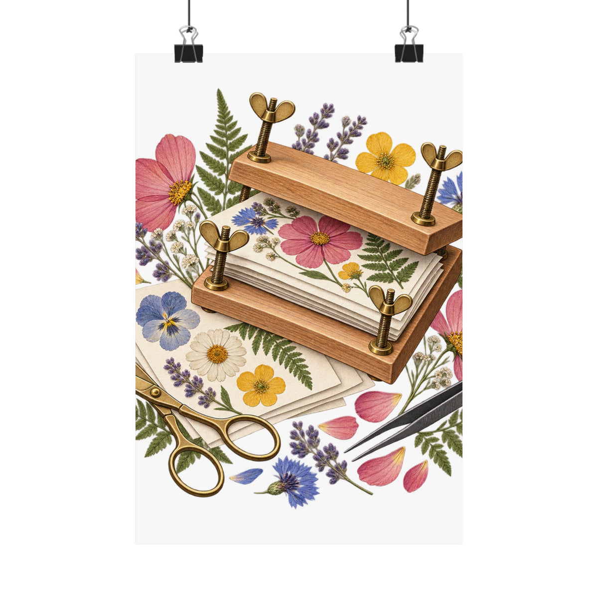 Botanical Flower Press Workshop Poster