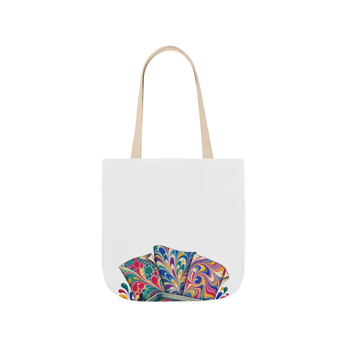 Colorful Paper Marbling Workshop Tote Bag