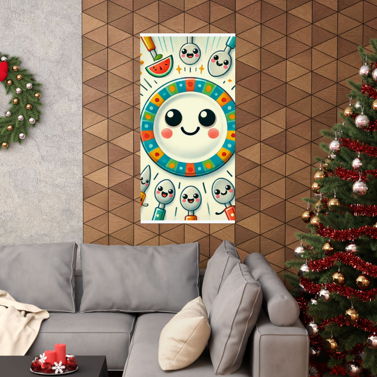 Happy Little Kitchen Club Kawaii Food Poster Kitchen Wall Art Decor