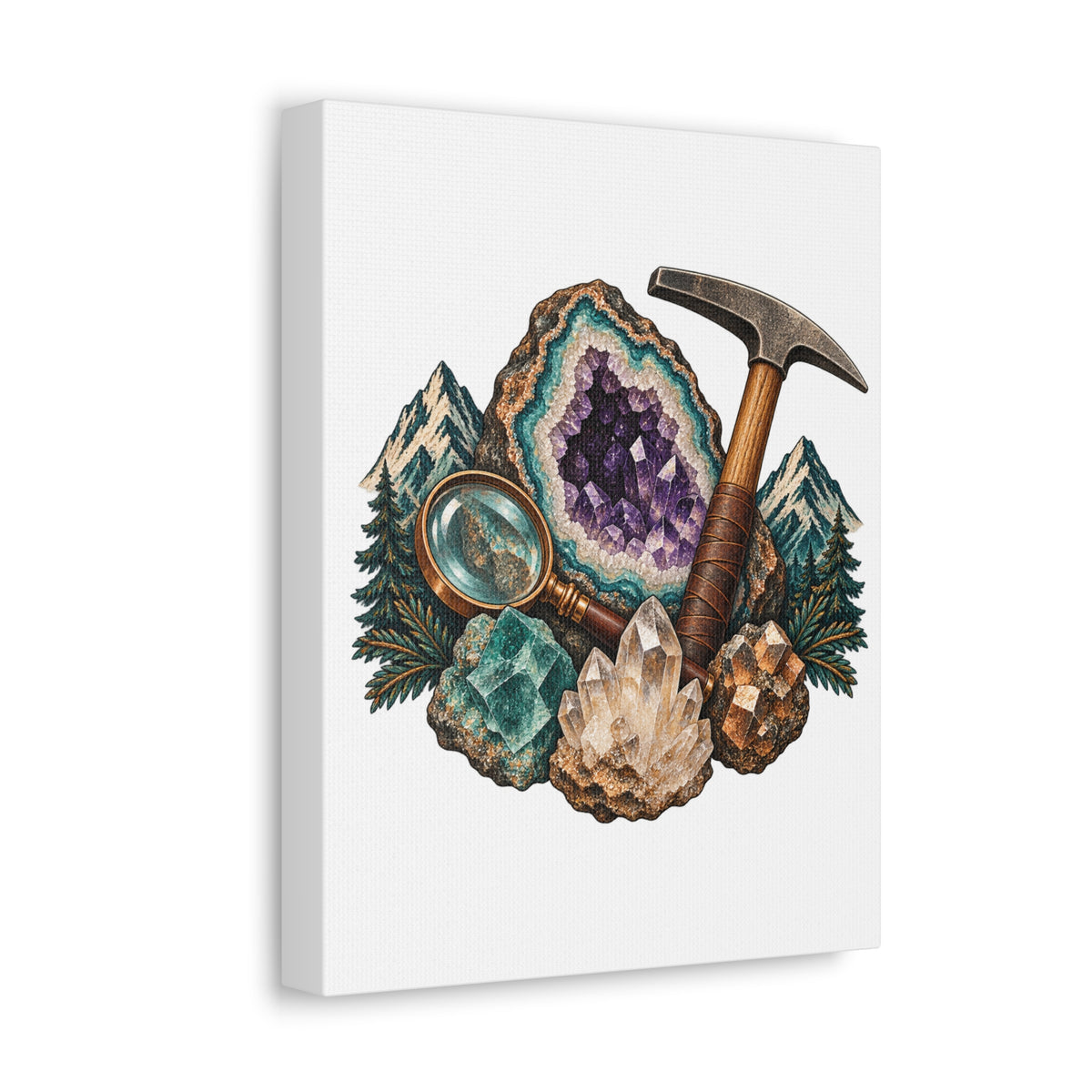 Vintage Geode and Rockhounding Field Kit Canvas