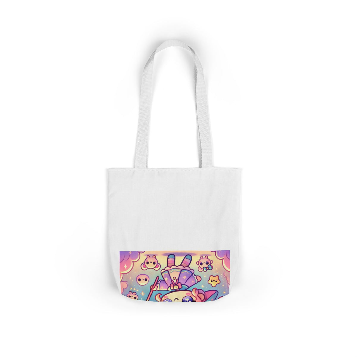 Kawaii Moon Wand Pastel Fantasy Art Canvas Tote Bag