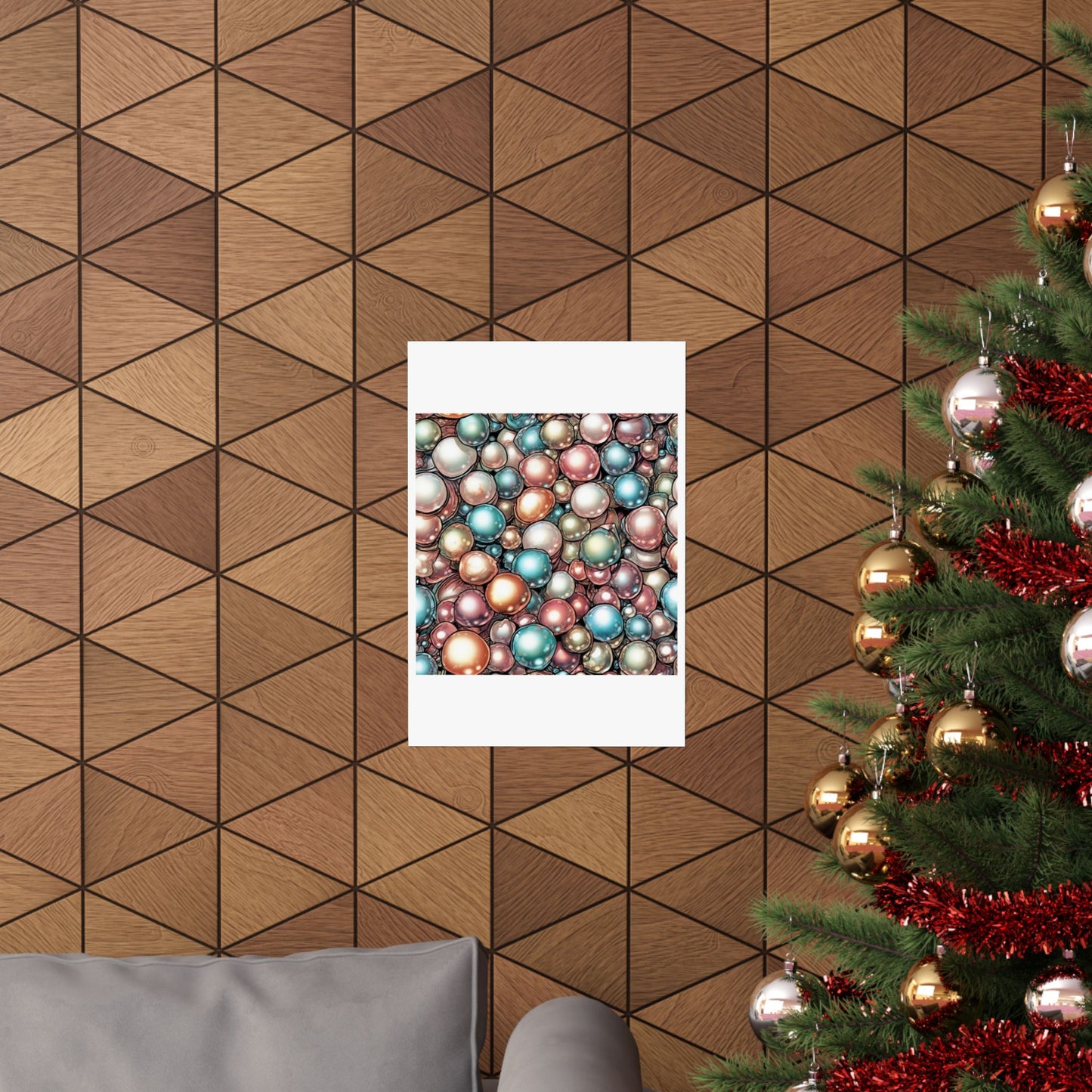 Rainbow Pearl Marble Abstract Gift Art Poster