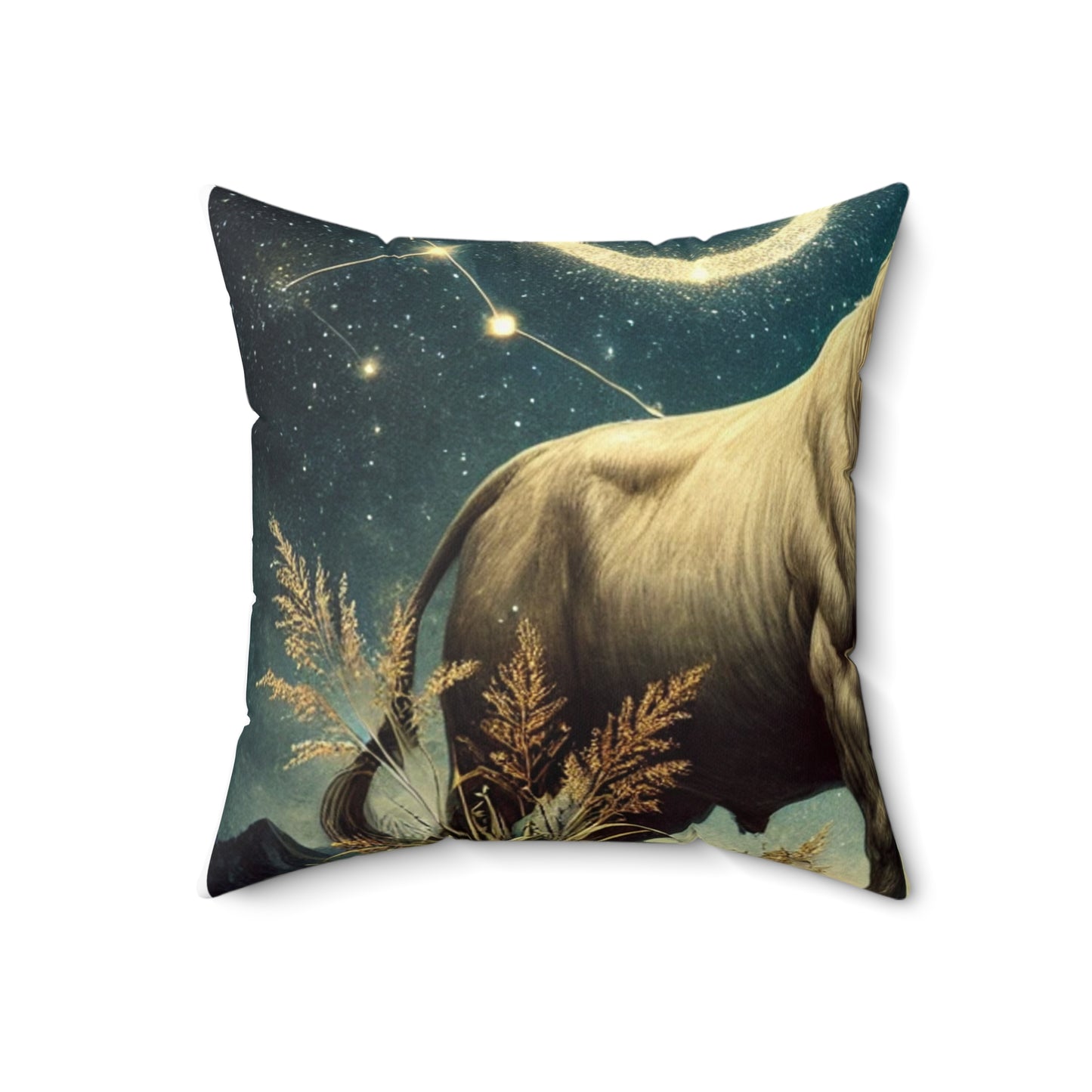 Taurus Bull Constellation Celestial Decorative Pillow